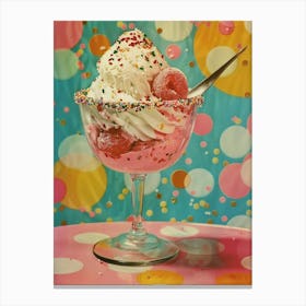 Kitsch Trifle Jelly Retro Collage 3 Canvas Print