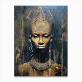 African Woman, Tribe art Canvas Print