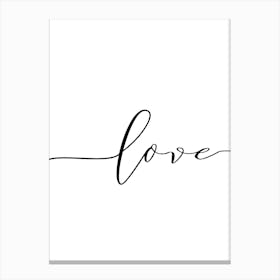 Love Calligraphy Canvas Print