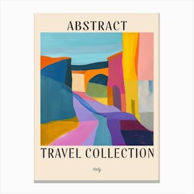 Abstract Travel Collection Poster Italy 3 Canvas Print