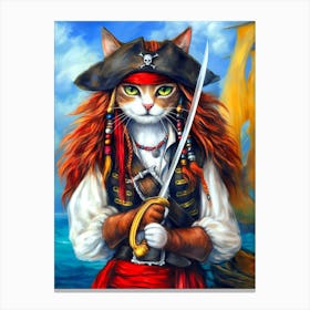 Pirate Cat 15 Canvas Print