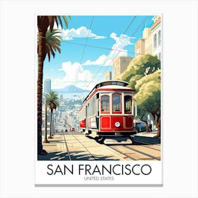 San Francisco Travel Print California United States Gift Canvas Print