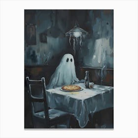 Ghost At The Table 1 Canvas Print