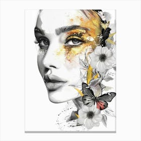 Butterfly Face Canvas Print