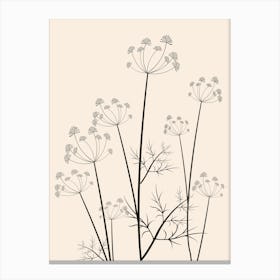 Minimalist Dandelion 1 Canvas Print