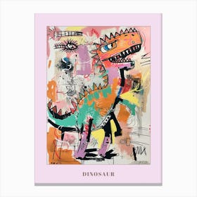 Abstract Pink Graffiti Brushstroke 2 Poster Canvas Print