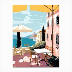 Ravello, Italy, Flat Pastels Tones Illustration 2 Canvas Print