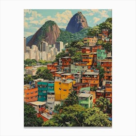 Rio De Janeiro Kitsch Cityscape 2 Canvas Print