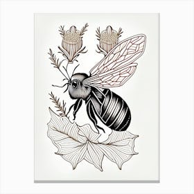 Sting Bee And Bugs William Morris Style Canvas Print