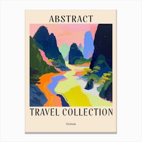 Abstract Travel Collection Poster Vietnam 2 Canvas Print