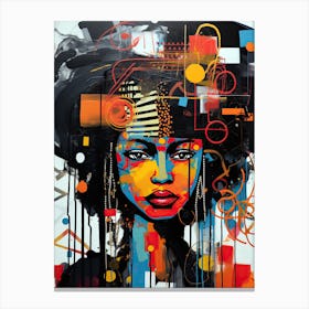African Woman, afro Canvas Print