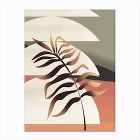 Glowing Palm Leaf Canvas Print