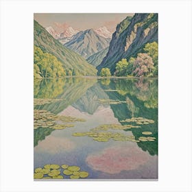 Mountainous Lake Canvas Print