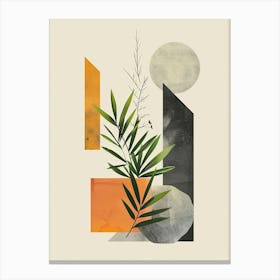 Abstract Painting plants and moon Canvas Print