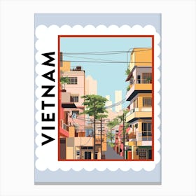 Vietnam Travel Stamp Poster Canvas Print