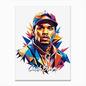 Chris Brown 03 Portrait Music WPAP Pop Art Canvas Print