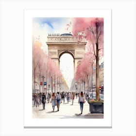 Champs-Elysées Avenue. Paris. The atmosphere and manifestations of spring. 26 1 Canvas Print