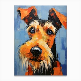 Modern Airedale Terrier Canvas Print