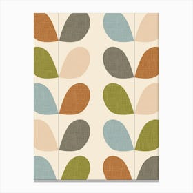 Mid Century Modern Leaf Print Canvas Print