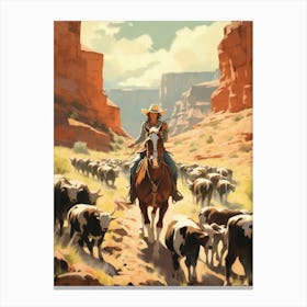 Cowgirl Adventure Poster 2 Canvas Print