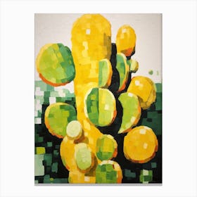 Cactus Painting Lemon Ball 2 Canvas Print