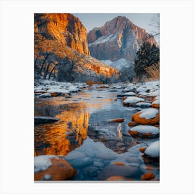 Sunrise At Zion National Park Canvas Print