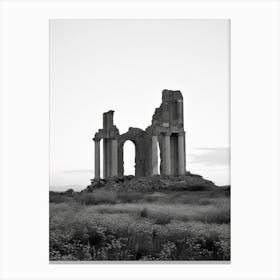 Agrigento, Italy, Black And White Photography 4 Canvas Print