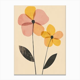 New York Flower Market Boho Minimalist Style 1 Canvas Print