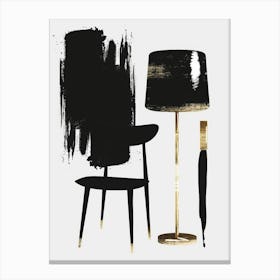 Black And Gold 25 Canvas Print