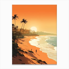 Baga Beach Goa India Golden Tones 4 Canvas Print