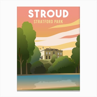 Stroud Stratford Park Museum Lake Canvas Print