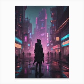 Cyberpunk City 2 Canvas Print