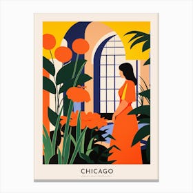 Garfield Park Conservatory 3 Chicago Colourful Travel Poster Canvas Print