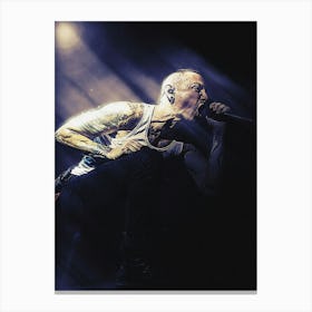 Superstars Chester Bennington In Live Scream Canvas Print