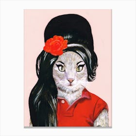 Amy Winehouse Cat Canvas Print