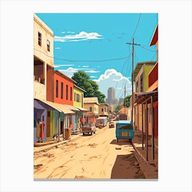 Zanzibar, Tanzania, Flat Illustration 2 Canvas Print