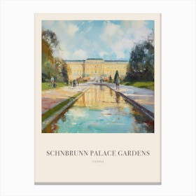 Schnbrunn Palace Gardens Vienna 2 Vintage Cezanne Inspired Poster Canvas Print