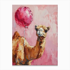 Cute Camel With Balloon Canvas Print