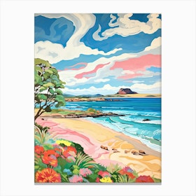 North Berwick Beach, East Lothian, Scotland, Matisse And Rousseau Style 1 Canvas Print