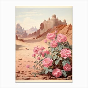 Camellia Flower Victorian Style 0 Canvas Print