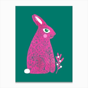 Pink Rabbit Canvas Print