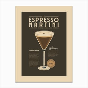 Espresso Martini Cocktail Canvas Print