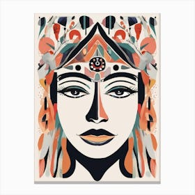 Woman In Headdress Canvas Print