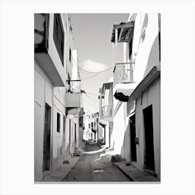 Tangier, Morocco, Photography In Black And White 4 Canvas Print