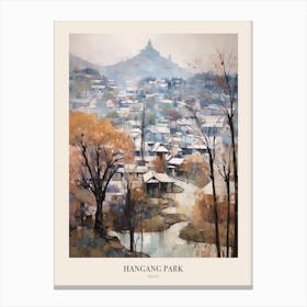 Winter City Park Poster Hangang Park Seoul 2 Canvas Print