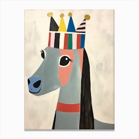 Little Horse 2 Wearing A Crown Canvas Print