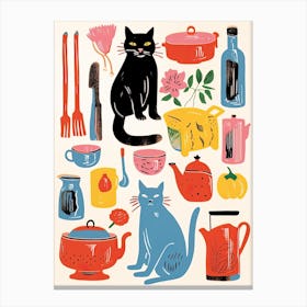 Cats And Kitchen Lovers 8 Canvas Print