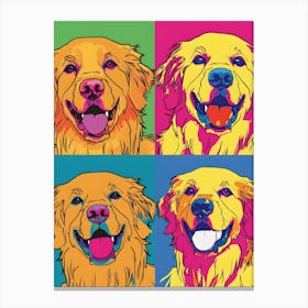 Golden Retriever Pop Art Canvas Print