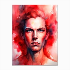 Portrait red color Canvas Print