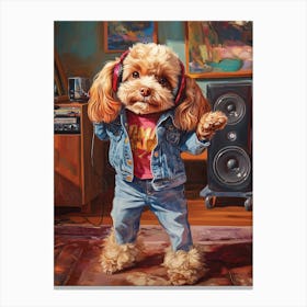 Cavapoo Dance Like No One Is Watching Canvas Print